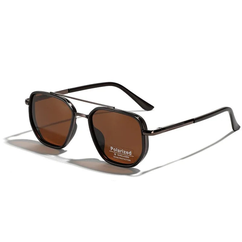 TR90 Classic Square Polarized Sunglasses for Man Women Metal Frame Luxury Designer Retro Sun Glasses anti Glare Driving Shades