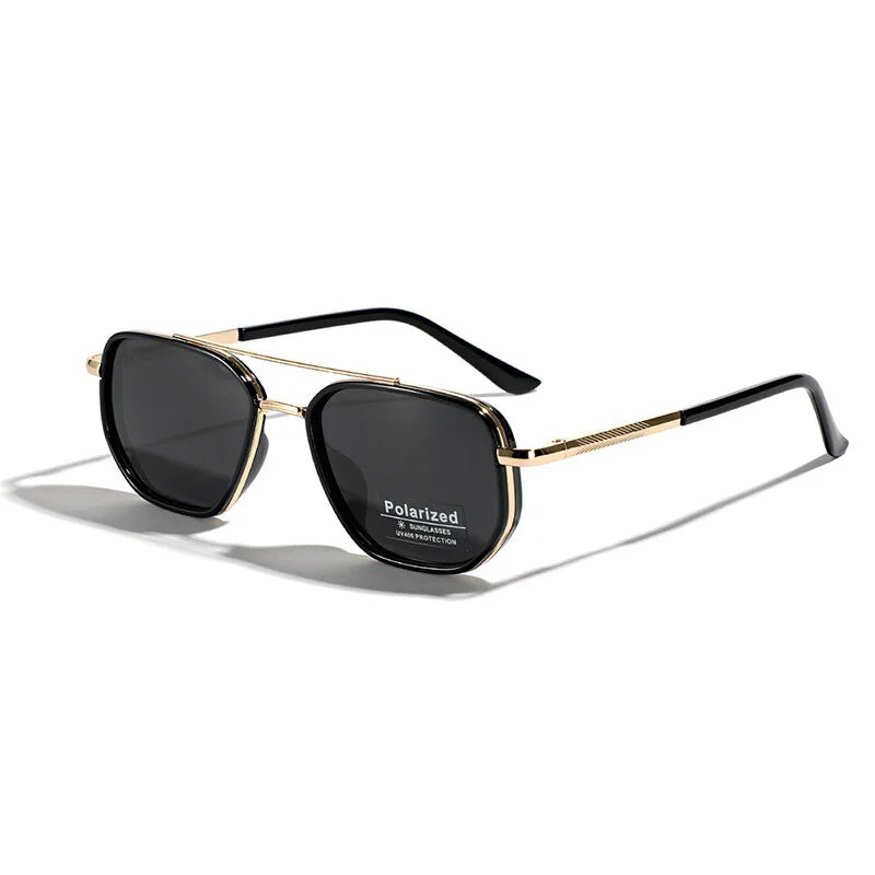 TR90 Classic Square Polarized Sunglasses for Man Women Metal Frame Luxury Designer Retro Sun Glasses anti Glare Driving Shades